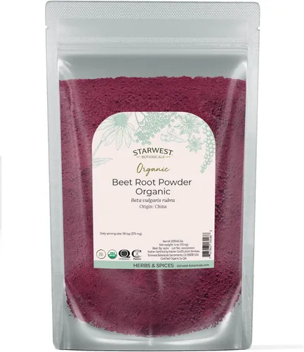 Vista 8 de Starwest Botanicals Polvo de raíz de remolacha orgánica, 1 libra Certificado orgánico USDA
