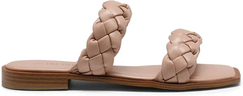 Vista 3 de DREAM PAIRS Sandalias trenzadas para mujer, con dos correas y punta cuadrada, elegantes para el verano