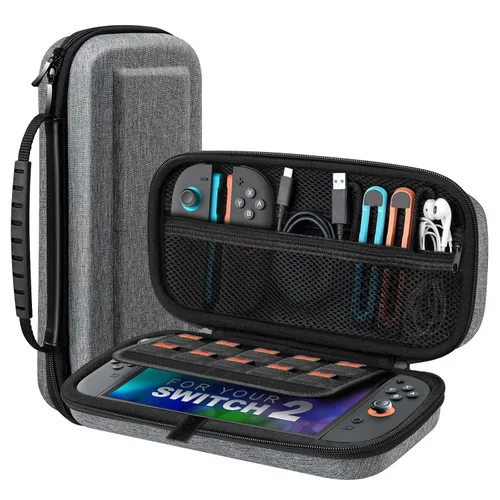 Vista 35 de TiMOVO Carrying Case for Nintendo Switch 2 (2025), Large Capacity Protective Hard Shell Portable Travel Case Pouch for Switch 2, with 10 Game Card