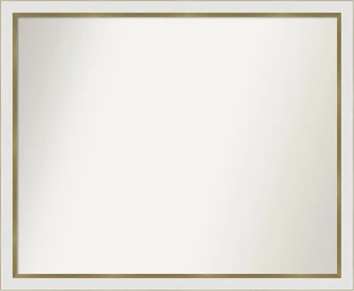 Vista 384 de Amanti Art Espejo personalizado, espejo de baño estrecho Alexandria White Wash, espejo de pared o espejo de tocador de baño sobre el fregadero