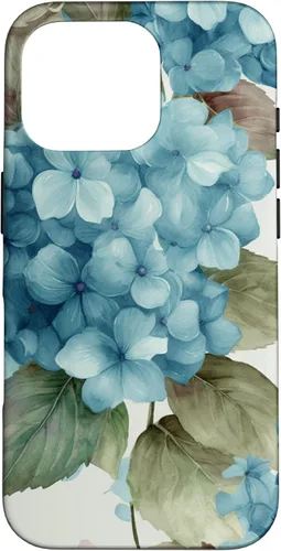 Vista 20 de Watercolor Shabby Chic Blue Hydrangeas Flower Case for iPhone 17