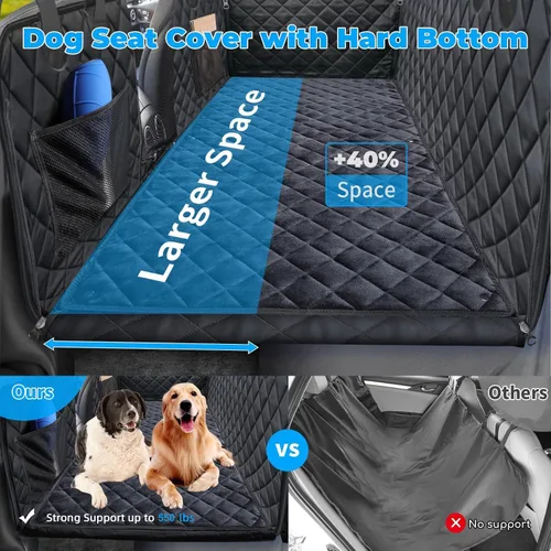 Vista 2 de URPOWER Extensor de asiento trasero para perros, funda de asiento de coche Todo negro