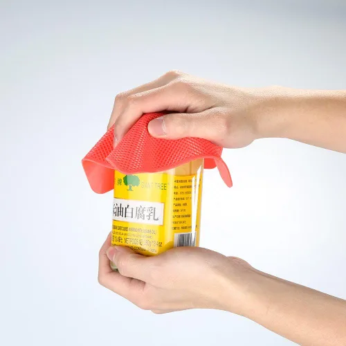 Vista 8 de Abrebotellas y abrebotellas para personas mayores con artritis, manos débiles, 4 piezas Multi-use Lid Opener Set with Non-slip Rubber Gripper Pad