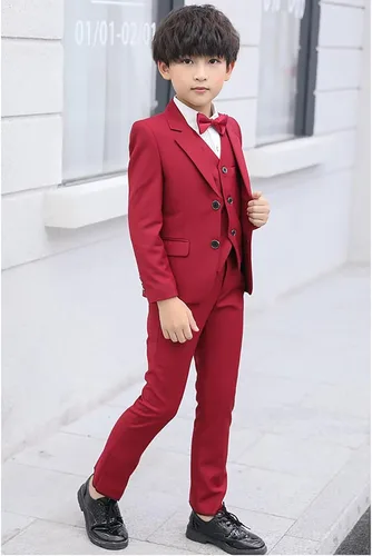 Vista 7 de Chaleco de traje formal de 4 botones para niño