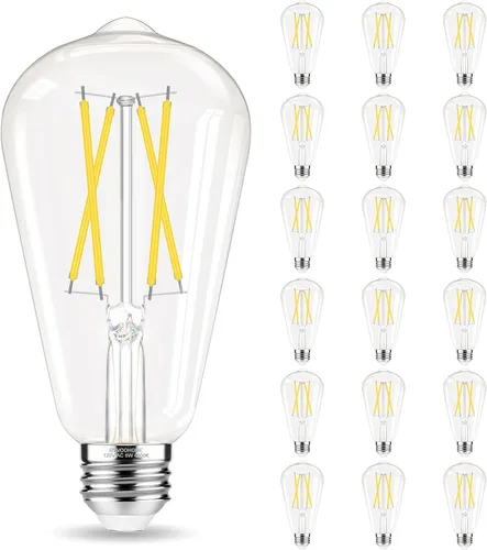Vista 8 de GvvooHome Bombillas LED Edison, bombilla E26 equivalente a 60 vatios, no regulable, blanco frío 4000 K, bombillas vintage ST58, 90+ CRI, 6 W 600 LM
