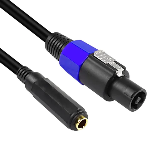 Vista 3 de MEIRIYFA Cables de altavoz profesional de Speakon a 1/4 de pulgada, macho Speakon a hembra de 1/4 de pulgada, cable de altavoz con bloqueo giratorio