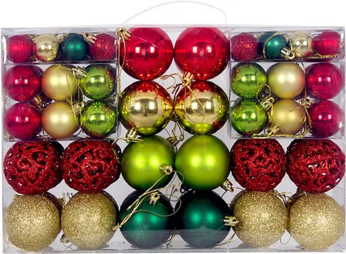 Vista 10 de 100 adornos navideños para árbol de Navidad con lentejuelas, adornos colgantes para decoración de fiestas (negro, 100 unidades)