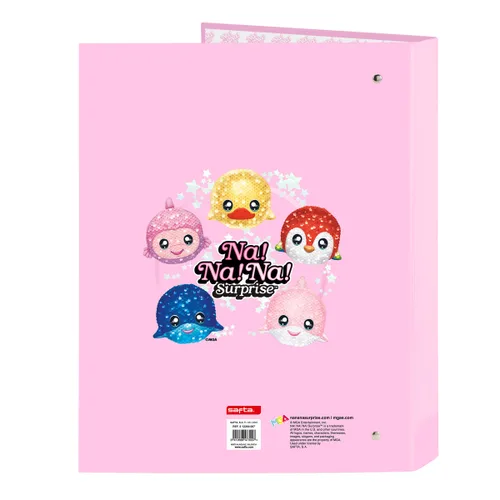 Vista 3 de Carpeta de anillas Sparkle Na! Na! Na! Rosa claro 26,5 x 33 x 4 cm