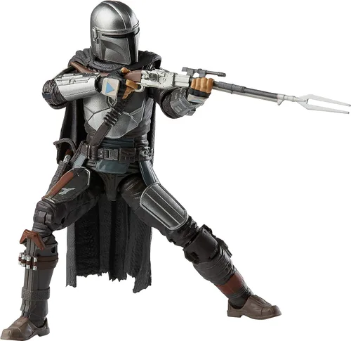Vista 6 de Figura de juguete Star Wars Serie The Black, The Mandalorian de acción, pieza de colección a escala de 15cm, juguetes para niños a partir de 4 años