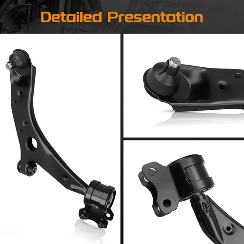 Vista 6 de BRTEC Brazos de control inferiores delanteros compatibles con Mazda 3 2004-2009 2.0L / 2.3L; Mazda 5 2006-2014# B32H-34-300 B32H-34-350
