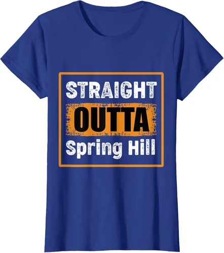 Vista 10 de Straight Outta Spring Hill Tennessee USA - Camiseta de humor vintage, Negro