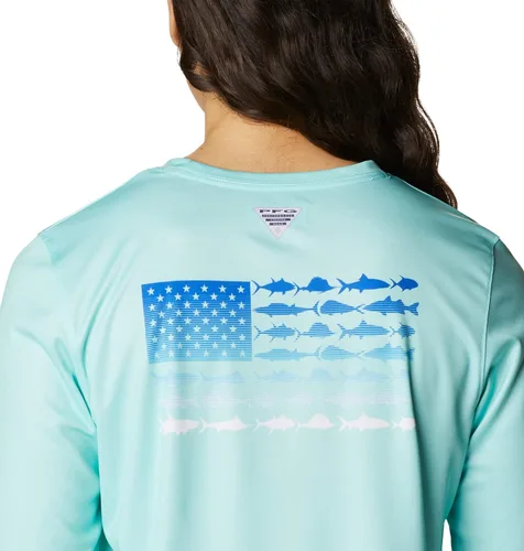 Vista 5 de Columbia Women's Tidal Tee PFG Fish Flag Ls