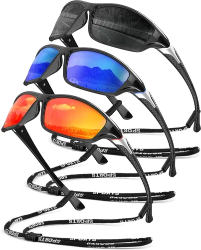 Vista 8 de Gafas de sol polarizadas para hombre, gafas de sol con protección UV400 para conducir, golf, pesca, correr
