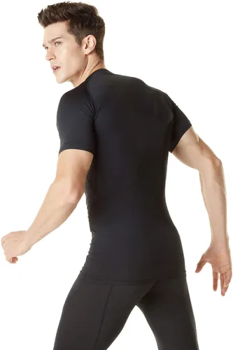 Vista 5 de TSLA Camisas térmicas de compresión de manga corta para hombre, camiseta deportiva deportiva atlética, camiseta para correr con equipo de invierno