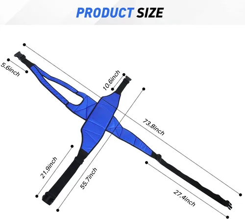 Vista 2 de YHK Cinturón de seguridad para silla de ruedas, cinturón de seguridad para silla de ruedas, chaleco de soporte de torso ajustable, correas de hombro