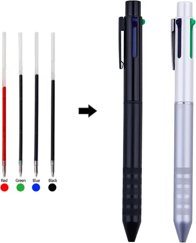 Vista 4 de DunBong Recambios de bolígrafo de tinta de 0.020 in, repuestos de repuesto, paquete de 10 unidades, color negro, azul, rojo, verde (10 unidades)