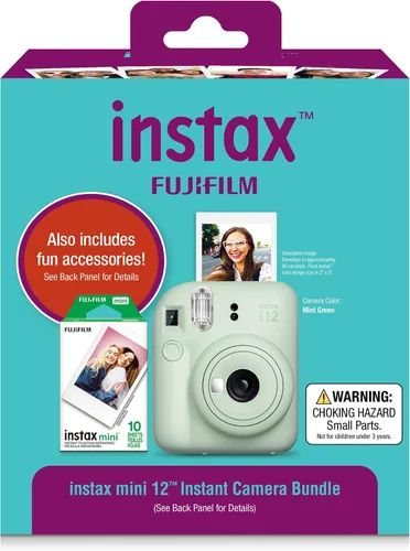 Vista 2 de FUJIFILM Instax Mini 12 Paquete de vacaciones de cámara instantánea 2026 Verde