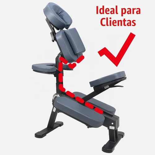 Vista 7 de Master Massage Silla de masaje portátil ligera profesional plegable de aluminio ajustable con funda de transporte con ruedas, aluminio, azul