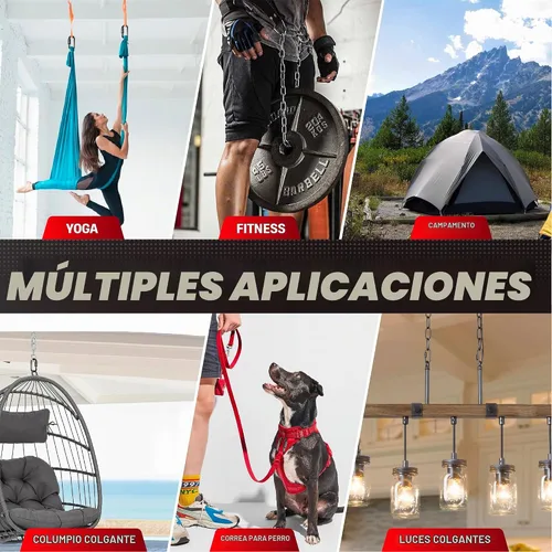 Vista 7 de PAMAZY 2 piezas de eslabones rápidos de cadena resistente de 4.2”, capacidad de peso de 2500 LBS, duradero, antióxido, conector de cadena de alta