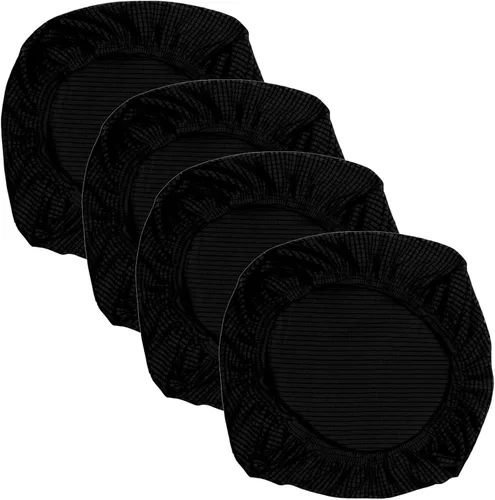 Vista 28 de Yikko - Fundas elásticas de jacquard con licra, con textura de grano de maíz, para sillas, aptas para oficina, comedor, bar, fundas para asientos