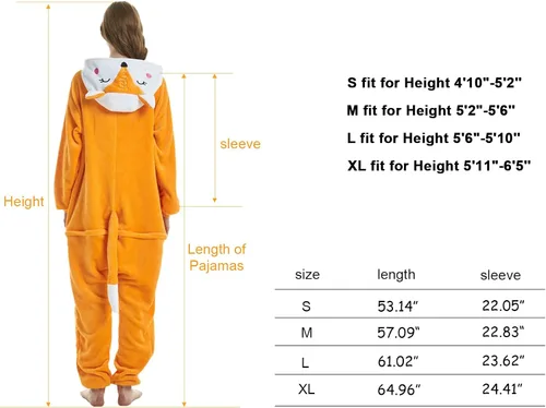Vista 6 de Petrella Pijama de forro polar de animal para mujer, disfraz de una pieza para Navidad, Halloween, cosplay