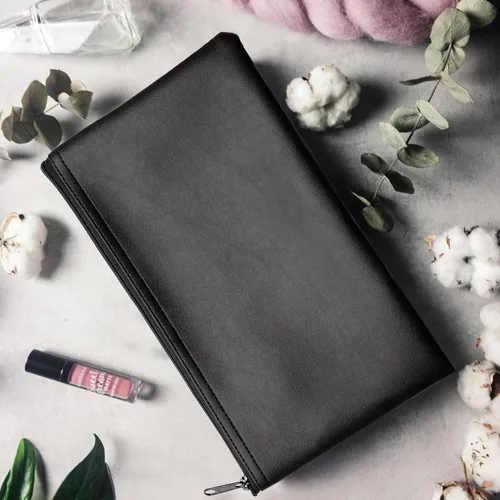 Vista 5 de Bolsa multiusos con cremallera, negro, 11 x 6 pulgadas