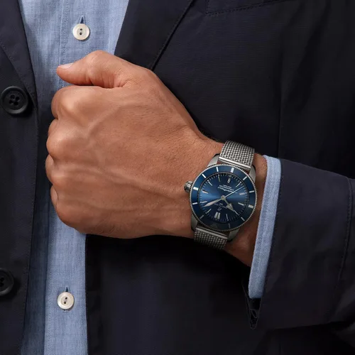 Vista 5 de Breitling Superocean Heritage II B20 automático 44 esfera azul reloj hombres AB2030161C1A1