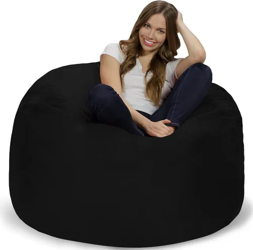 Vista 57 de Chill Sack Bean Bag Funda para silla, 3 pies, microgamuza - Oliva