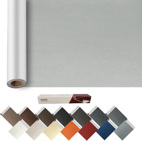 Vista 10 de ILOFRI - Parche de reparación de cuero grande de 60x17 pulgadas, vinilo autoadhesivo y cinta para sofá, asiento de auto, muebles, tapicería, sillas