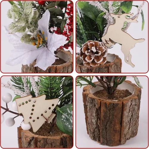 Vista 5 de Decoración de mesa de Navidad para interiores, centros de mesa