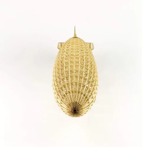 Vista 3 de Viloga DIY Hindenburg Airship 1:453 Kits de modelos de madera, 21.2 pulgadas de corte láser 3D modelo de dirigible de madera kit para construir