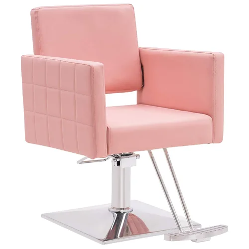 Vista 12 de Silla BarberPub para estilista de salón, silla de peluquería hidráulica, altura ajustable, cuero PVC, giro de 360 grados, barbería, salón en casa