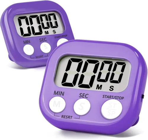 Vista 22 de Paquete de 24 temporizadores digitales de cocina, temporizador digital magnético con pantalla grande, temporizador de cocina con anillo fuerte