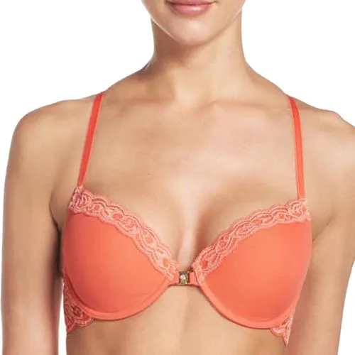 Vista 8 de Natori sostén con diseño, cierre al frente y parte trasera en forma de T para mujer Cafe