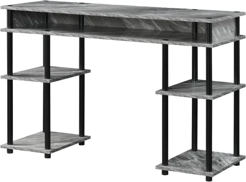 Vista 8 de Convenience Concepts Designs2Go No Tools - Escritorio para estudiantes de 47.25 pulgadas, escritorio contemporáneo para oficina, dormitorio y Blanco