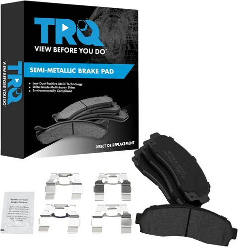 Vista 11 de TRQ Pastillas de freno delanteras semi metálicas compatibles con Ford Expedition 2018-2021 F-150 2018-2020 Lincoln Navigator 2018-2022