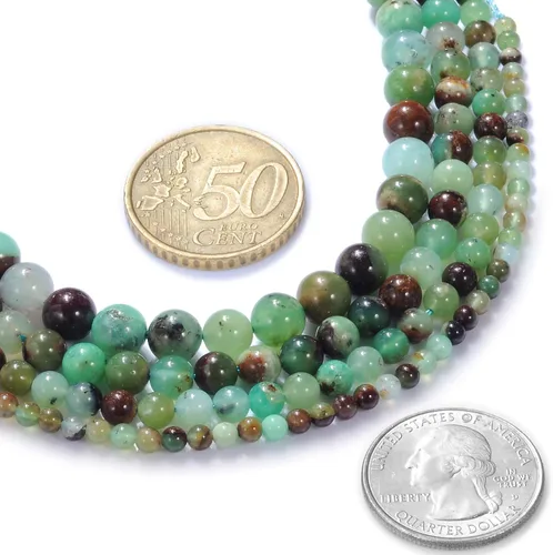 Vista 3 de Cuentas de piedra natural jade australiano redondo DIY