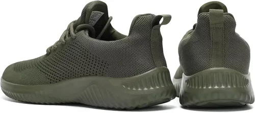 Vista 3 de Zapatos de tenis sin cordones para hombre para caminar correr ligeros transpirables informales suela suave de malla para el trabajo gimnasio
