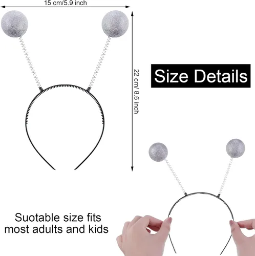 Vista 2 de Parte superior metálica sin mangas falda plisada con diadema para raves de Halloween cosplay