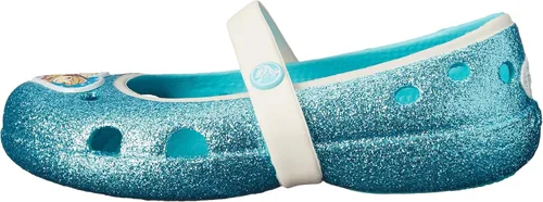 Vista 2 de Crocs Keeley Ballerinas con diseño de la película Frozen, para niña.
