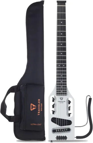 Vista 10 de Traveler Guitar Guitarra eléctrica ultraligera de arce Eléctrica portátil con reposarazo extraíble Guitarra sin cabeza a escala completa de 24