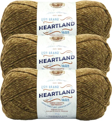 Vista 72 de Lion Brand Yarn Heartland Yarn, Hilo de Peso Medio para Tejer, Ganchillo y Manualidades, 1 Paquete, Great Smoky Mountains Grandes Montañas Humeantes
