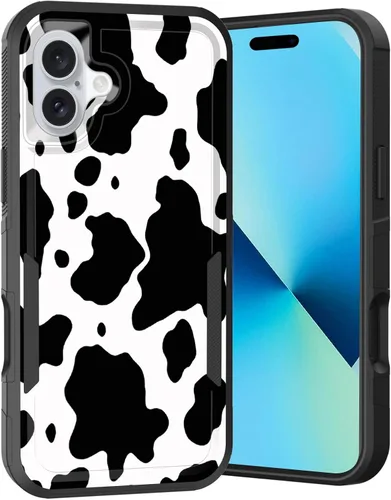Vista 142 de Funda para iPhone Air, doble capa híbrida resistente resistente a prueba de golpes de policarbonato duro + funda protectora de silicona suave
