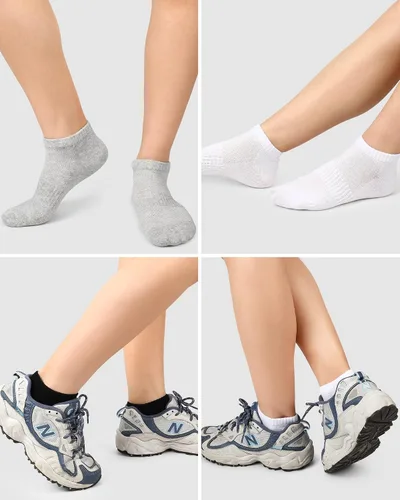 Vista 4 de Lasnten 48 Pairs Women Ankle Socks No Show Thin Athletic Running Low Cut Short Breathable Cotton Men Soft Socks Bulk