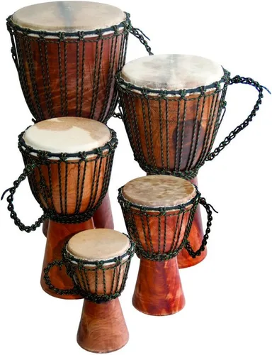 Vista 3 de Djembe Principiante Liso, 10" de alto, 5-6" cabeza