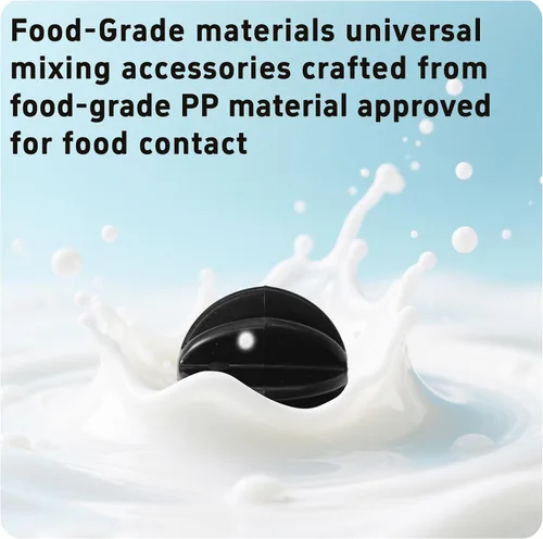 Vista 5 de 6 bolas mezcladoras de proteínas de 1.77 pulgadas, esferas de batidor de plástico para botellas agitadoras, accesorios de mezcla universales de Negro
