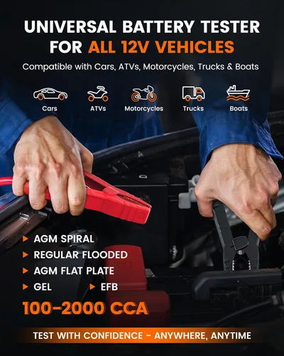 Vista 8 de ANCEL AD310 Pro - Escáner Bluetooth OBD2 con probador de batería, lector de códigos de luz de motor y herramienta de diagnóstico de automóvil, Gris