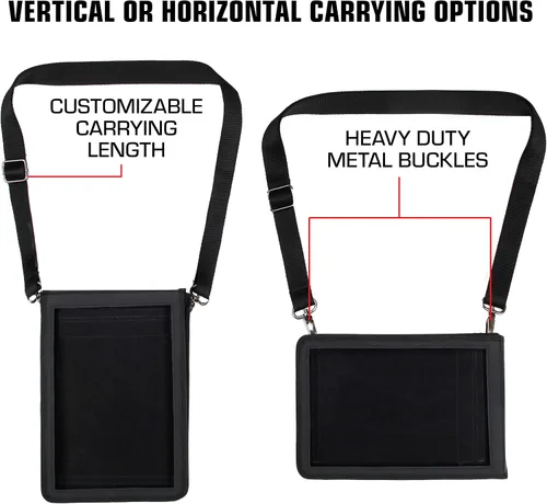 Vista 2 de USA GEAR FlexARMOR X - Funda para tablet de 7 a 8 pulgadas con protector de pantalla táctil integrado y correa para el hombro, compatible con iPad