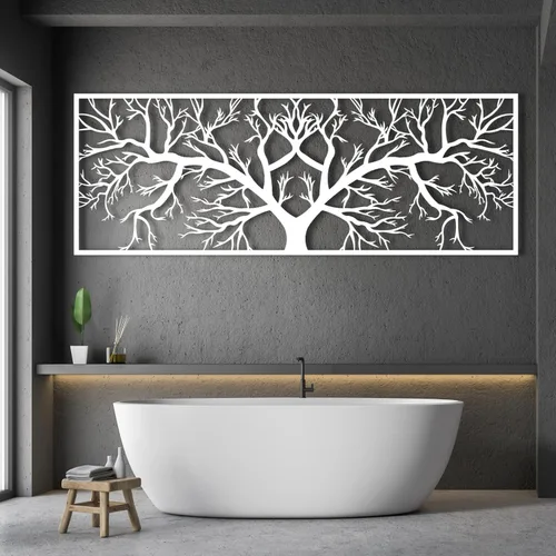 Vista 7 de Arte de pared de metal árbol de la vida, arte de pared de árbol de la vida, decoración de pared de ramas de árbol, colgante de pared de metal