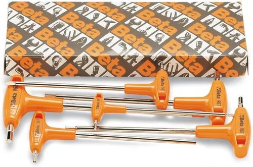 Vista 6 de Beta 96T Llave Hexagonal con Mango en T Métrica de 2.5mm Llave Allen Ergonómica de Alto Torque con Puntas Hexagonales Duales Agujero